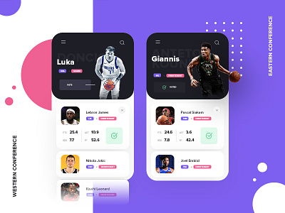 NBA All-Star Mobile App adidas all-star app app design basketball dribbble mobile mobile app mobile ui nba nike sneakers ui ui ux