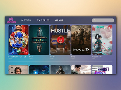 Nonton.in animation graphic design movie stream ui web