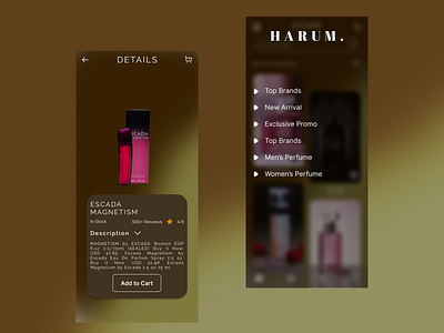 HARUM. UI Design animation branding design graphic design illustration logo movie ui ux vector