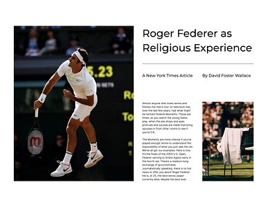 Roger Federer design federer graphic design layout design tennis ui ux