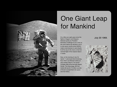 Moon landing design graphic design layout design moon space ui ux
