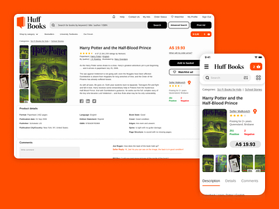 Huff Books Website and Mobile Design