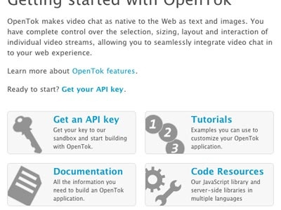 Getting started with OpenTok