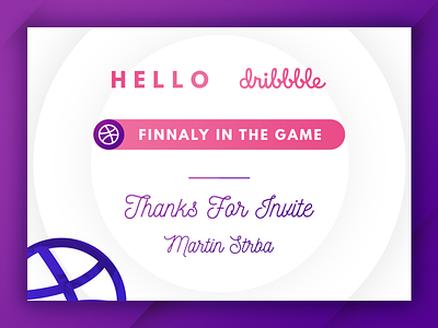 Debut shot debut draft dribbble first shot hello invitation letter switch