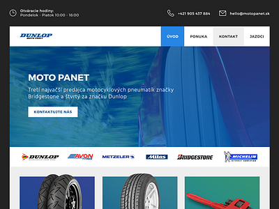 Pneu shop homepage blue eshop flat homepage shop slider slovak slovakia web webdesign