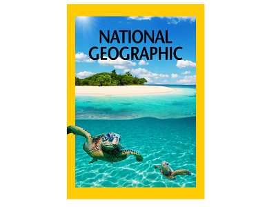 Idea for cover of National Geografic magazine graphic design photo editing