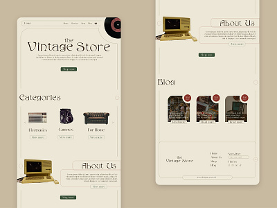 The vintage store - Home page