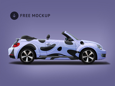 Volkswagen Beetle Branding Mockup beetle car download free mock up psd vehicle wolksvagen