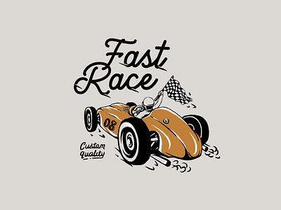 Fast Race art artwork branding cardesign design designforsale designtshirt drawing graphic design illustration logo racecar vector