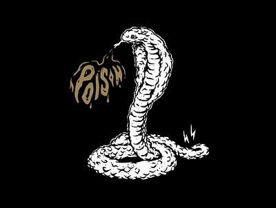 Poison artwork branding design designtshirt drawing graphic design illustration logo poison snake snakeartwork vector