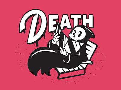 Death On a Beach Concept band merch death illustrated type illustration skulls type