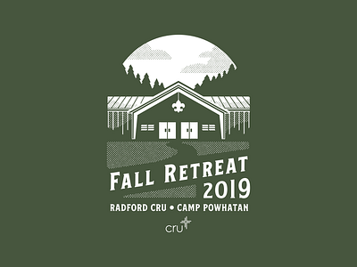 Fall Retreat 2019 camp shirt camping fall fall design fall shirt halftone illustration retreat shirt shirt design texture