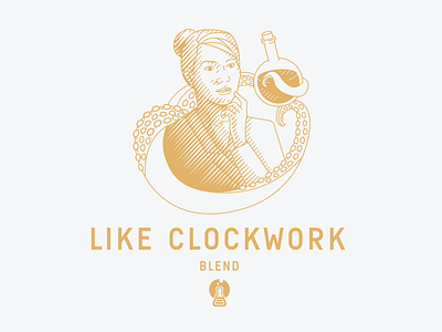 Like Clockwork branding coffee branding coffee illustration coffee packaging illustration package design portrait