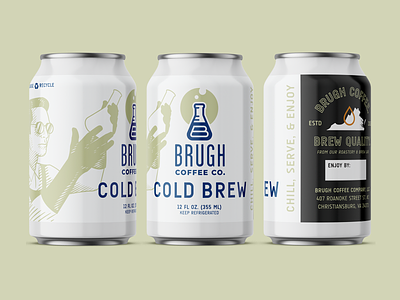 Cold Brugh branding can label coffee coffee packaging cold brew label design packaging design