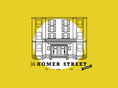 14 Homer Street2 house illustration illustrator outline vector
