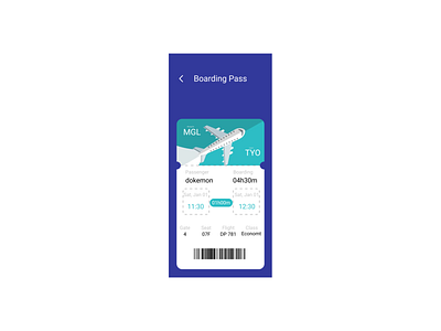 DailyUI:024 Boarding Pass