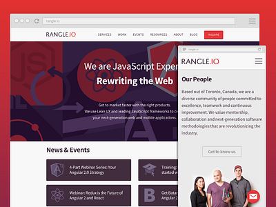 Rangle Website 3.0 javascript responsive webdesign