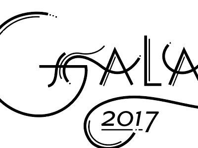 2017 Gala logo closeup concept jones huyett partners logo type