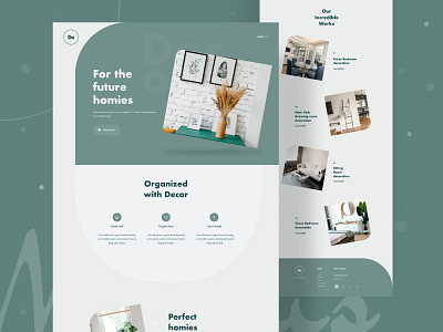 Decore Landing Page Design Concept