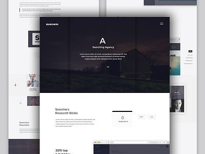Searchers: themepanda agency landing page design