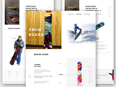 Snow Board landing page cool landing page minimal product snow board snow board web design template ui ux web design