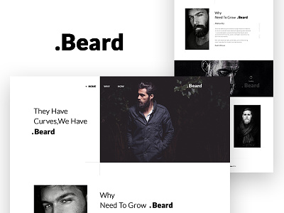.Beard - Landing page design concept beard design template ui ux web web design