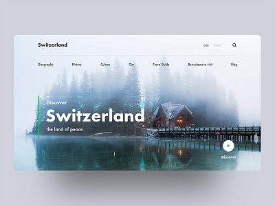 Switzerland - Country series - 01 beauty country creative design good design header exploration minimal switzerland ui ux web design