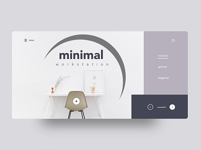 Minimal-workstation creative design good design header exploration minimal ui ux web design