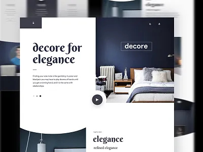 decore interior home page creative design home page interiror landing page minimal norde realstate ueno ui ux web