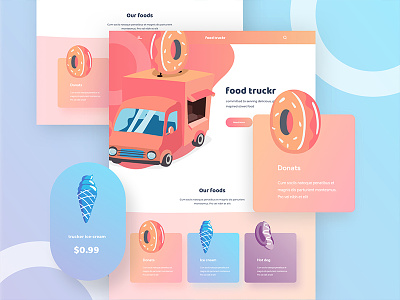 Food truckr web design home page