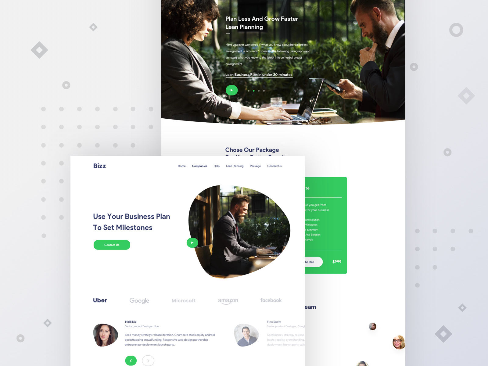 Bizz Landing page design for business solution by Rohan Rahian on