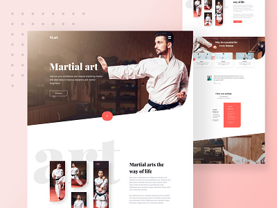 Martial art landing page design chilling mantis design landing page martial art web landing page minimal mobile ios android apps ui user experience design user interface ux web application design web design