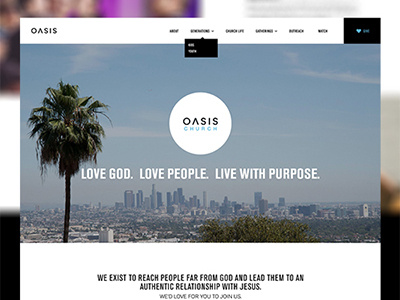Oasis Design Direction #2 design non profit website design