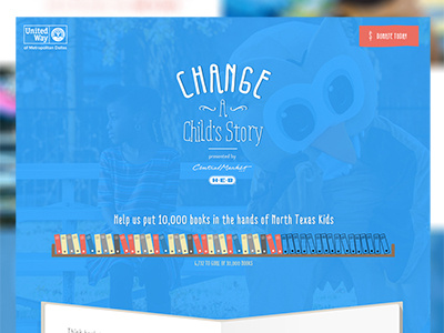Change a Childs Story campaign design non profit website