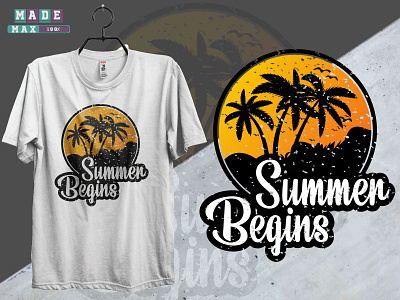 Summer T-shirt Design beach beach t shirt clothing design fashion graphics t shirt summer t shirt design sunset t shirt t shirts vintage