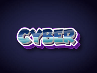 cyber concept 3d text effect