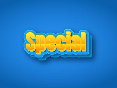 special 3d text effect animation app art branding clean design flat illustration logo ui