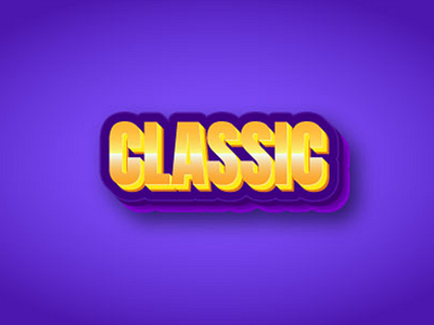 classic 3d text effect