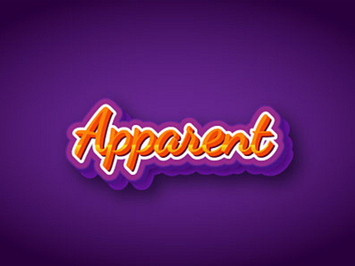 apparent 3d text effect animation app art branding clean design flat illustration logo ui