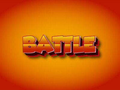 battle 3d text effect