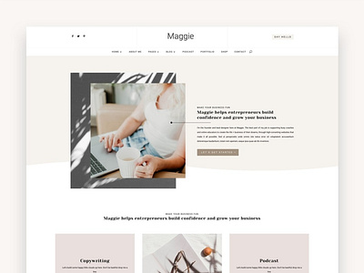 Maggie Coaching Divi Child Theme advertising backupgraphic business owners chand coaching template design digital marketing divi divichild theme femininewordpress illustration logo psdtemplate templatepsd webpsd webpsdstore webpsdtemplate wordpress theme