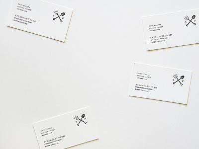 Letterpress Farm Business Cards branding business cards farm letterpress logo minimal modern organic simple