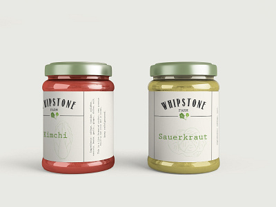 Jar Label Design for Farm farm farmers market food jar kimchi label packaging sauerkraut