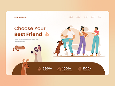 Pet Shop UI Design landing page petshop ui uiux website