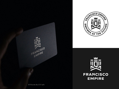 Francisco Empire Logo black and white logo brand book brand identity design agency brand identity designer brand identity template branding crown design empirelogo francisco empire logo illustration king logo monogramlogo queen royal trending logo