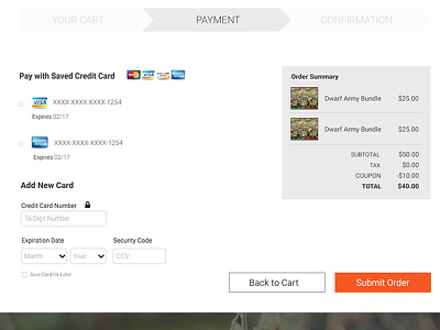 Checkout Cart Payment Page