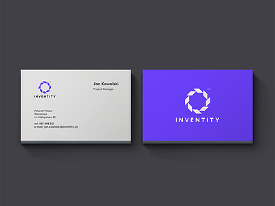 Inventity Business Cards animation black business cards bussines card geometric grid grodno logo logotype sign simple