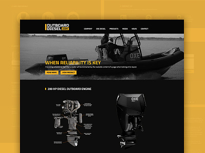 Outboard Diesel Webdesign artwork design martime webdesign website