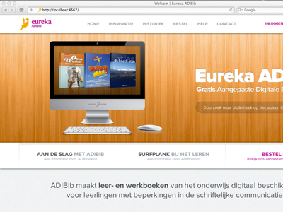 Adibib Homepage clean design home mac minimal navigation purple responsive ui web website wood zenjoy
