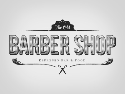 Original Old Barber Shop branding cafe identity logo